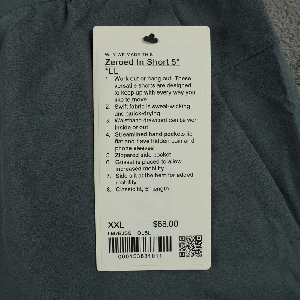 Lululemon Zeroed In Short 5